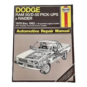 Haynes Dodge 50-D-50 Pick Up Truck & Raider Repair Manual 1979-1993 Arrow